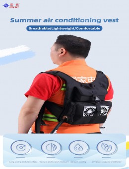 Zixi 2024 new outdoor air conditioning cooling suit takeout refrigeration vest site fan intelligent cooling vest