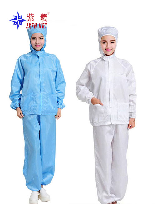 Antistatic suit with cap